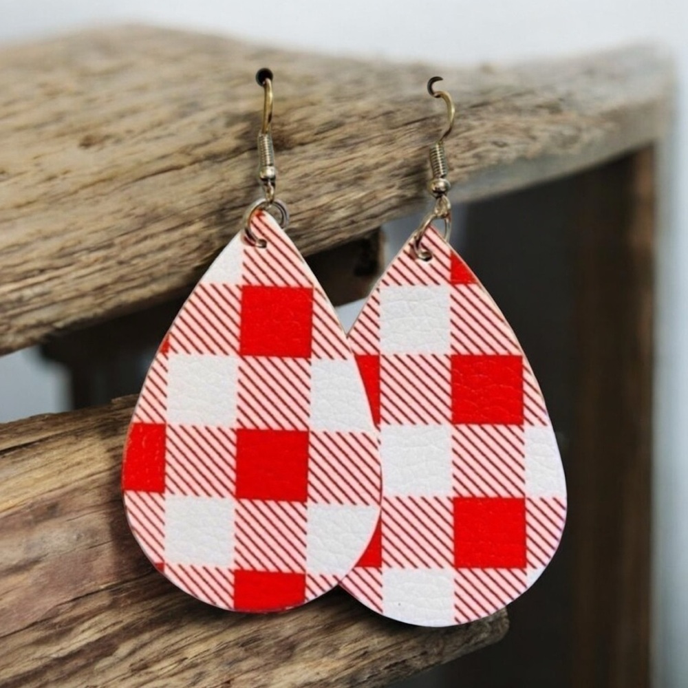 Faux Leather Earrings